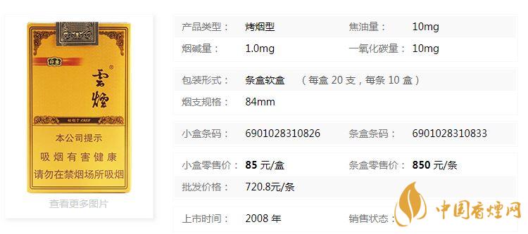 云煙軟禮印象小盒多少錢一包？云煙軟禮印象小盒價格2020