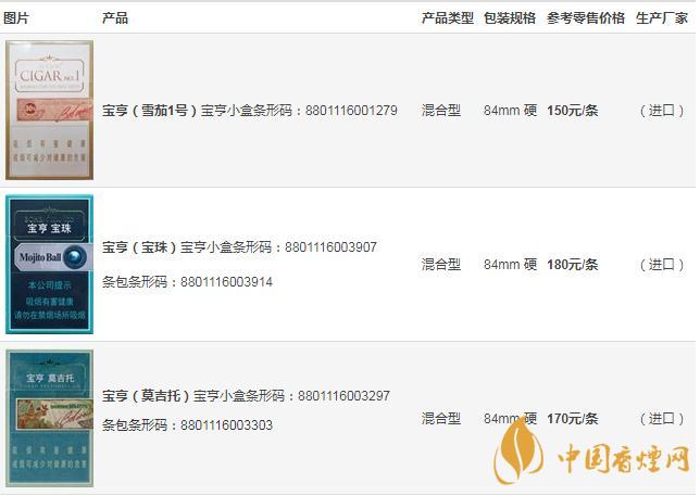 韓國寶亨雪茄型香煙多少錢 韓國寶亨雪茄價(jià)格一覽